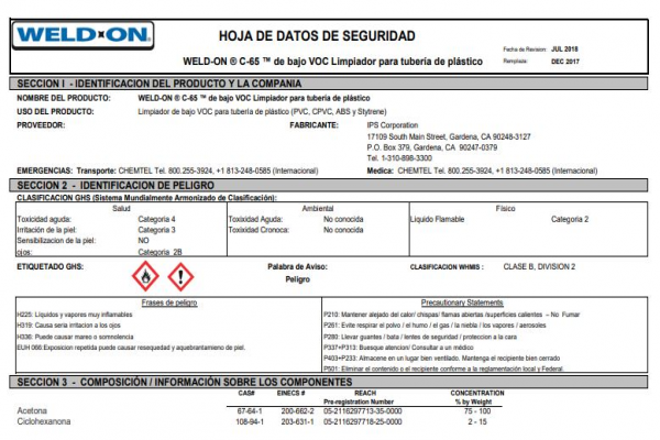 Foam Cleaner Adesa Hoja De Seguridad www.riegoecuador.com